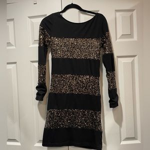 Black sequin dress